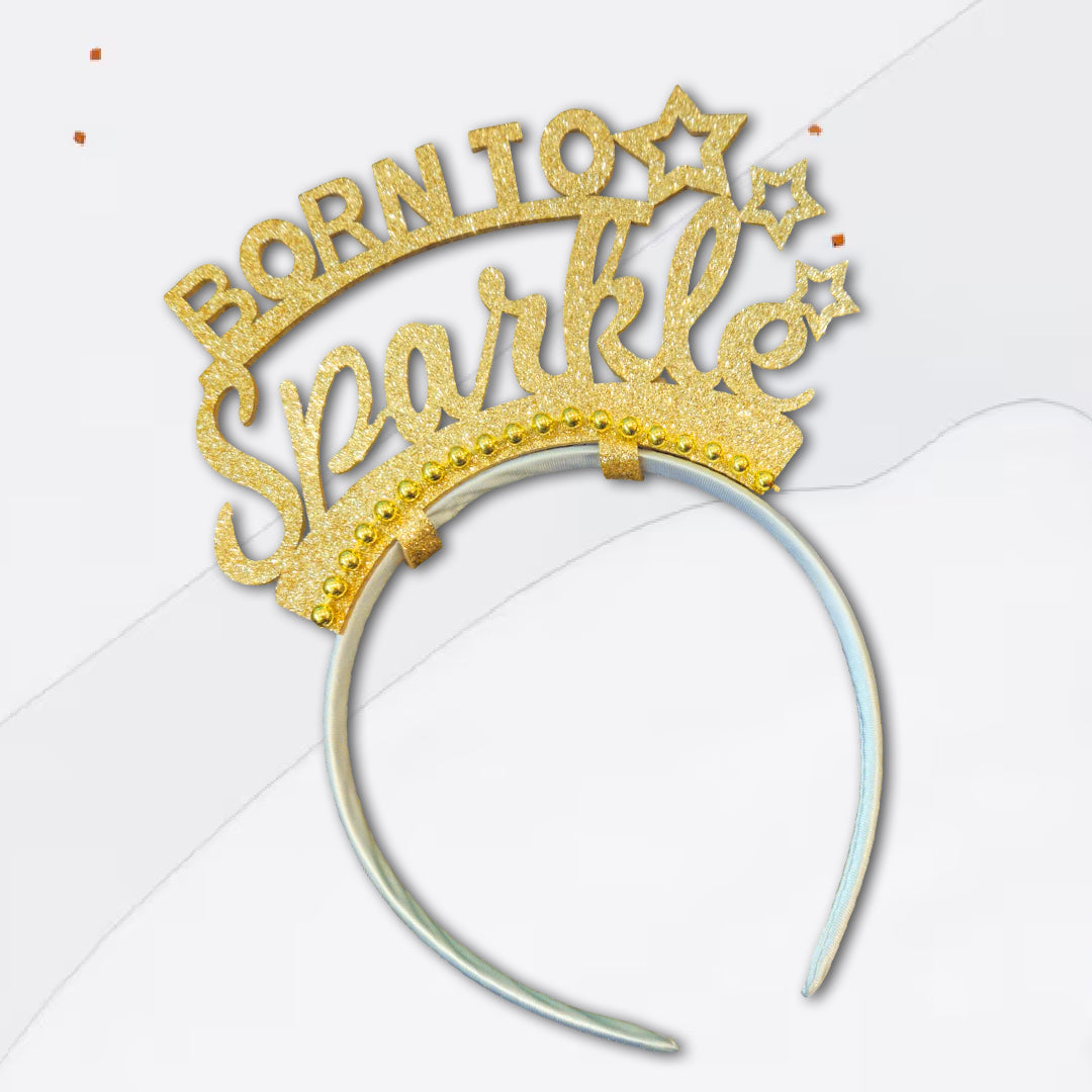 Born to Sparkle Rosegold Headband - 1PC
