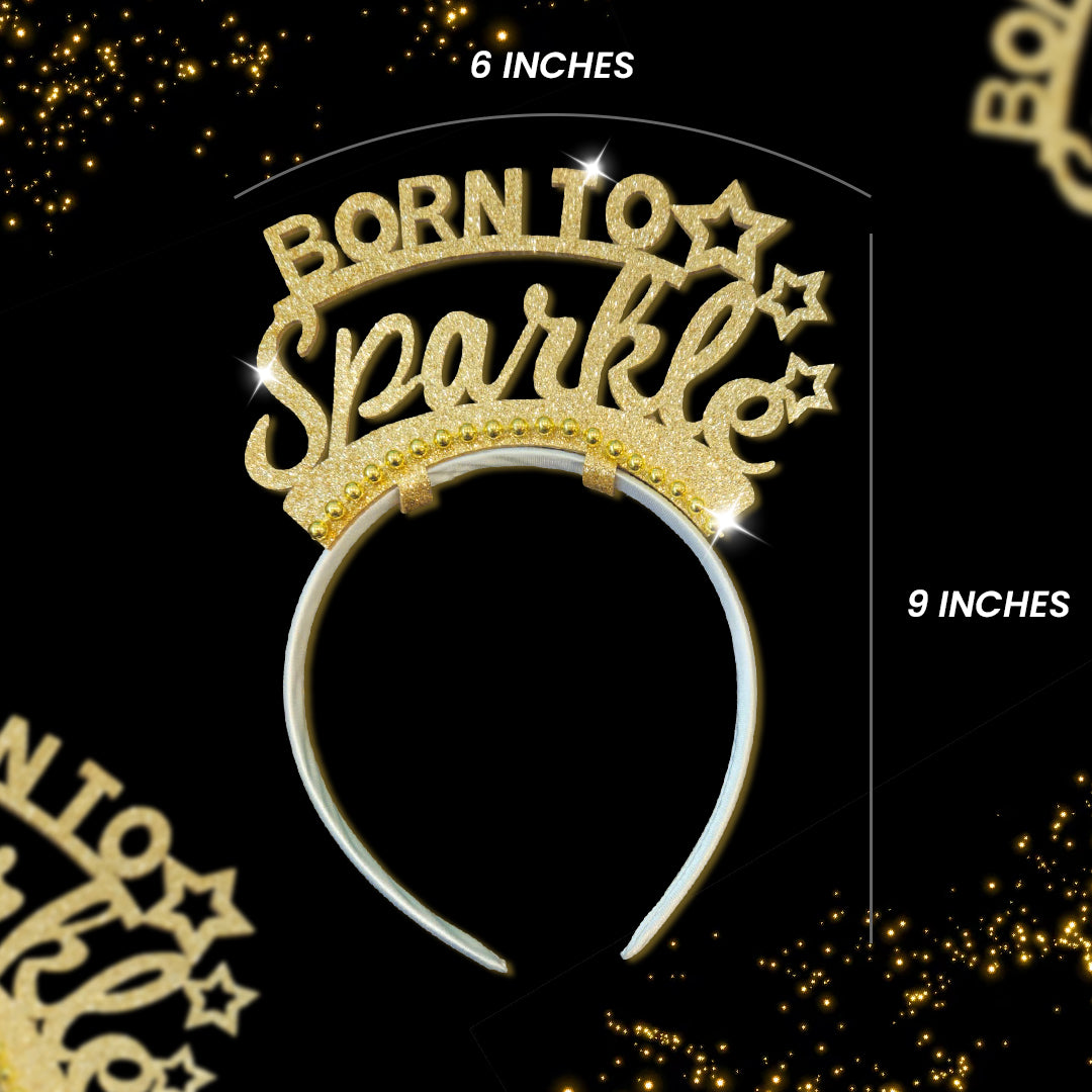 Born to Sparkle Rosegold Headband - 1PC