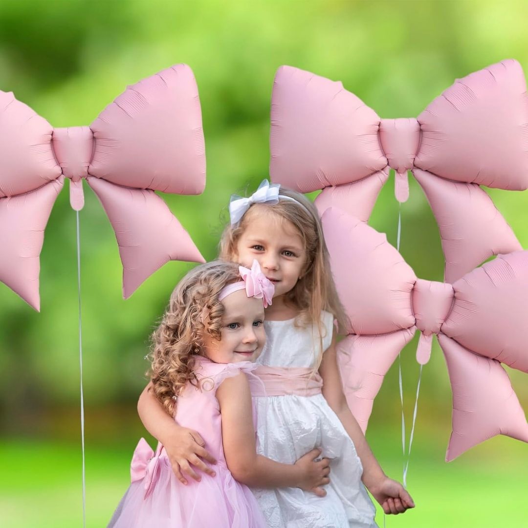 Pastel Pink Bow / Gift Ribbons Shaped Balloon - 30 inches - Helium Quality - 1PC