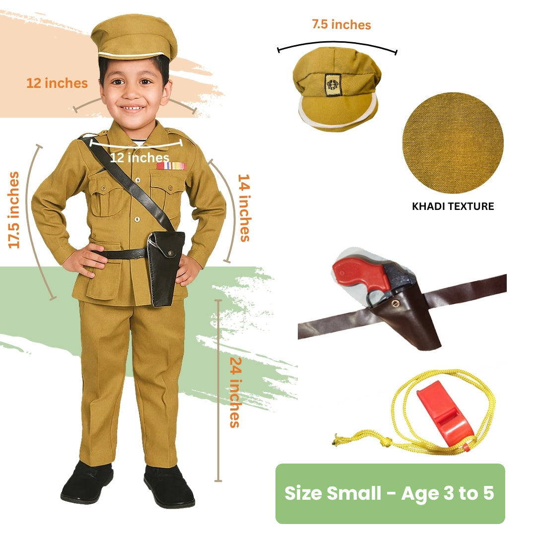 Brown Police Costume - Comunity Helpers - Size Small - Age 3 to 5