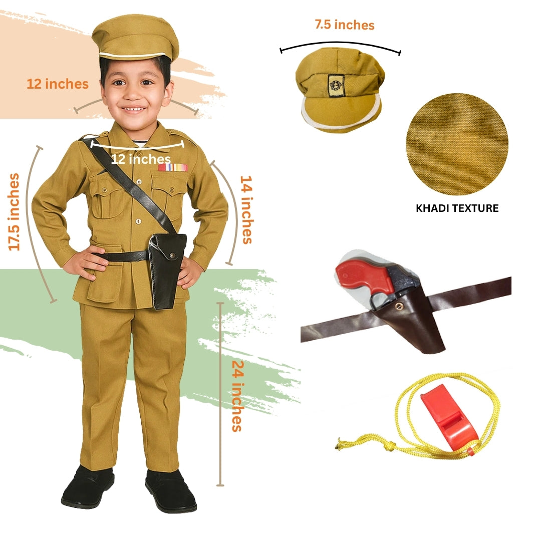 Brown Police Costume - Comunity Helpers - Size Small - Age 3 to 5
