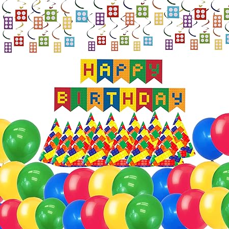 Lego Theme Happy Birthday Decor Set - 35PC
