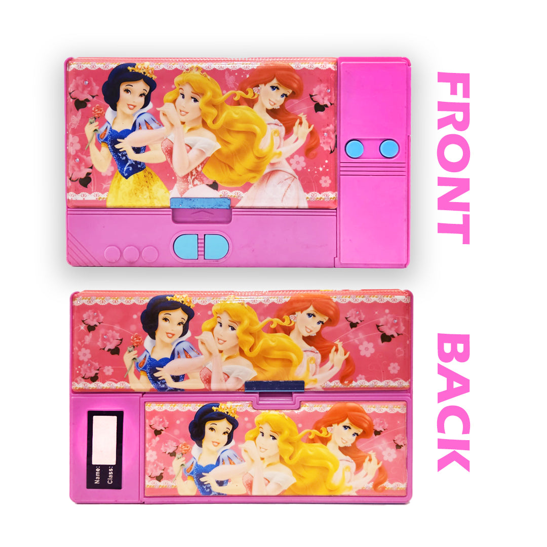 Disney Princess Dual Side Pencil Box with Multi Organizer - 1PC