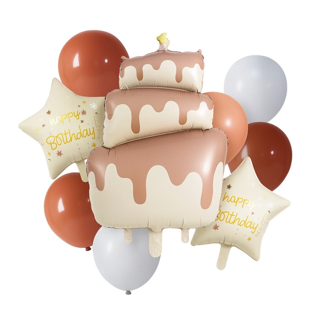 Dripping Chocolate Cake Balloon Set - 9PC