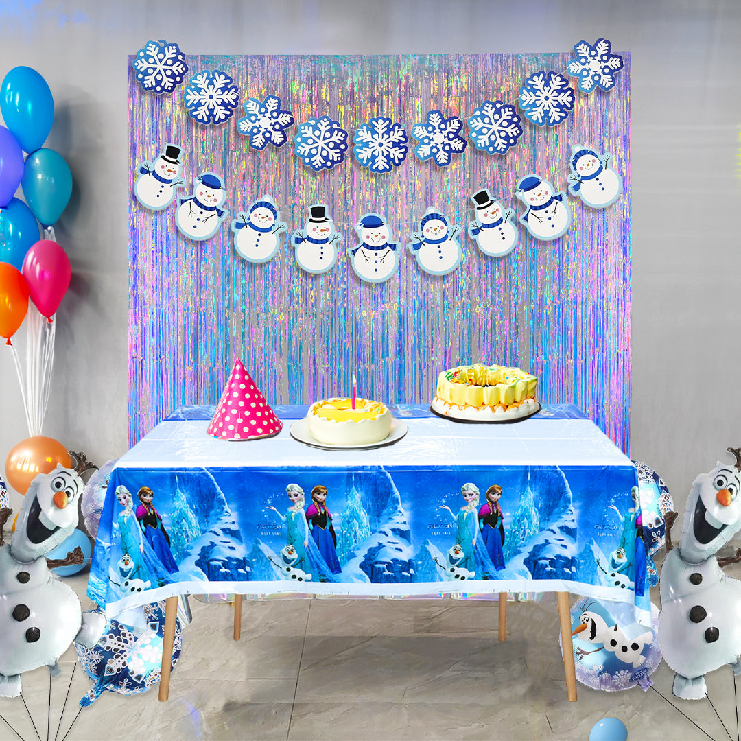 Frozen Theme Table Cover - 52 inches X 86 inches - 1PC