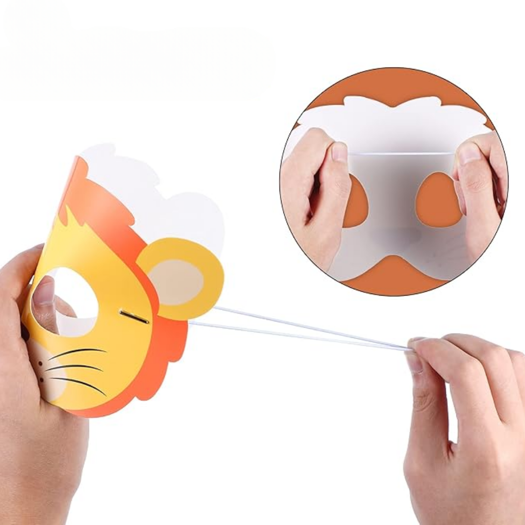 Jungle Theme Animal Paper Eye Masks - 6PC