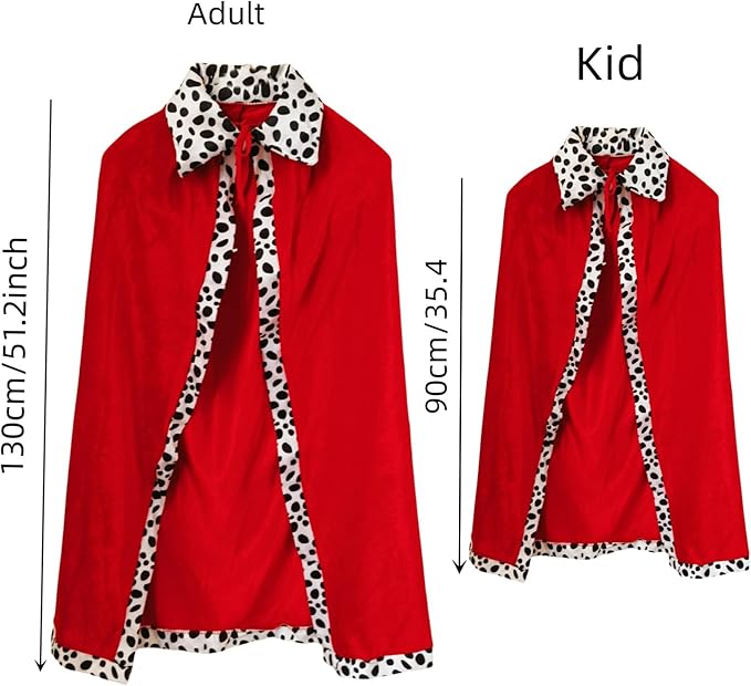 King Red Robe with Golden Crown Combo Set - 2PC