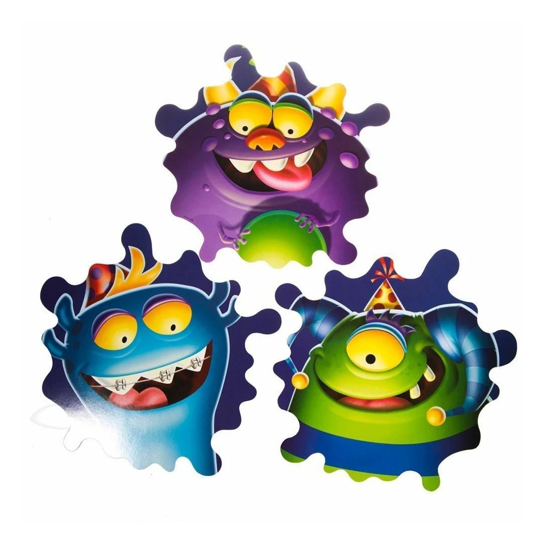 Monster Mania Cutout Wall/Glass/Door Decoration - 3PC