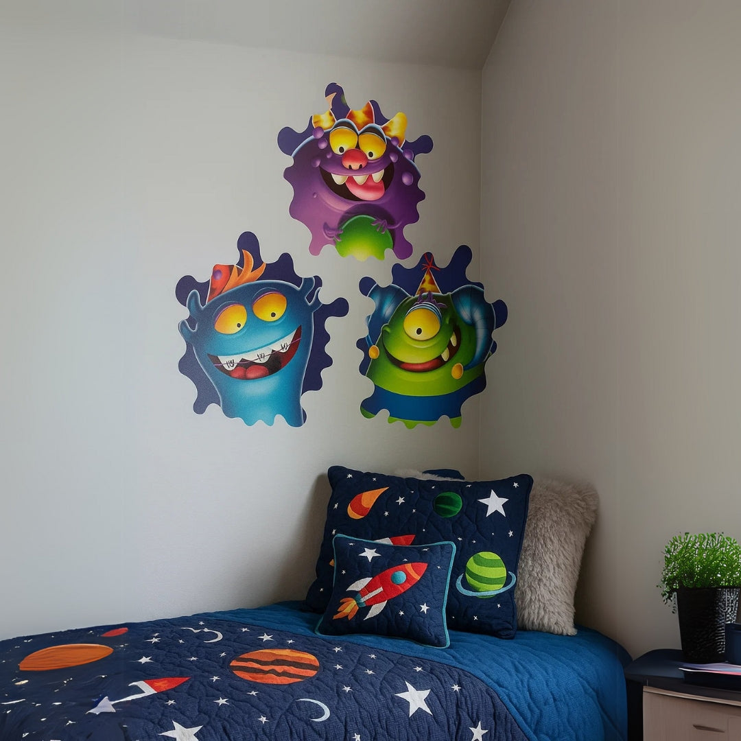 Monster Mania Cutout Wall/Glass/Door Decoration - 3PC