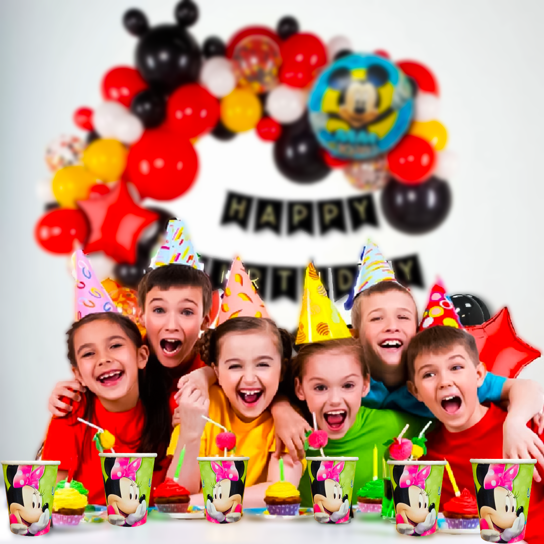 Minnie Mouse Printed Party Paper Cups - 260ml - 8PC