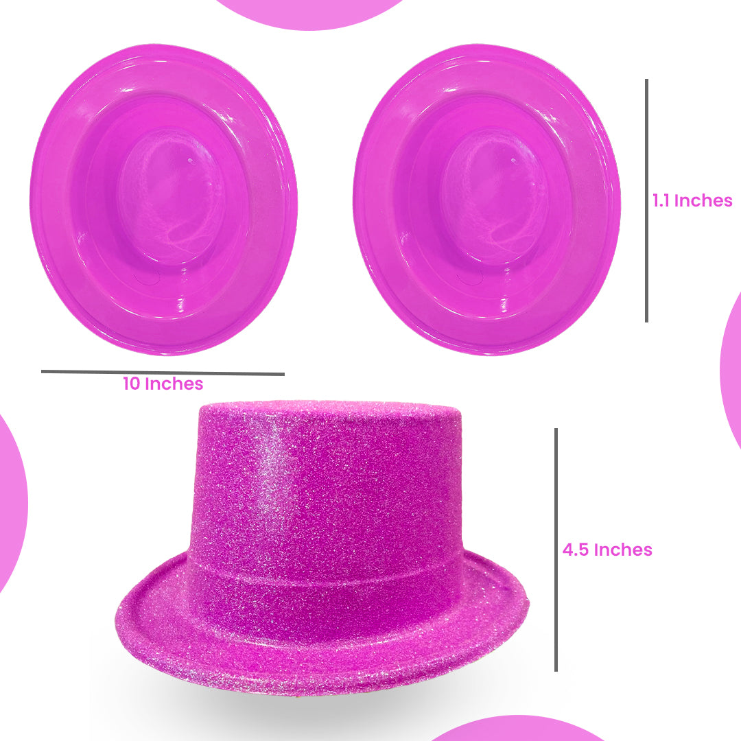 Neon Purple Glitter Hat for Adults - 1PC