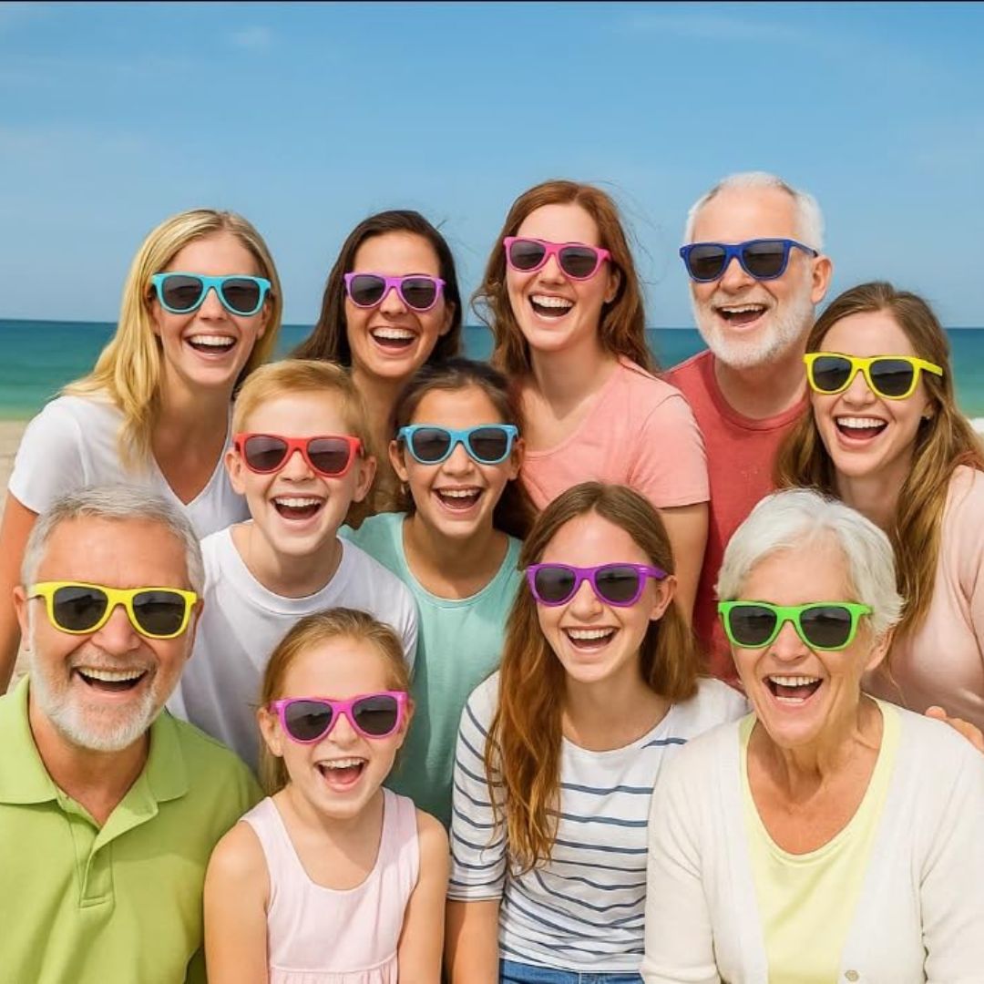 Neon Retro Sunglasses Party Favors for Mehendi/Haldi and Other Occassions - 6PC