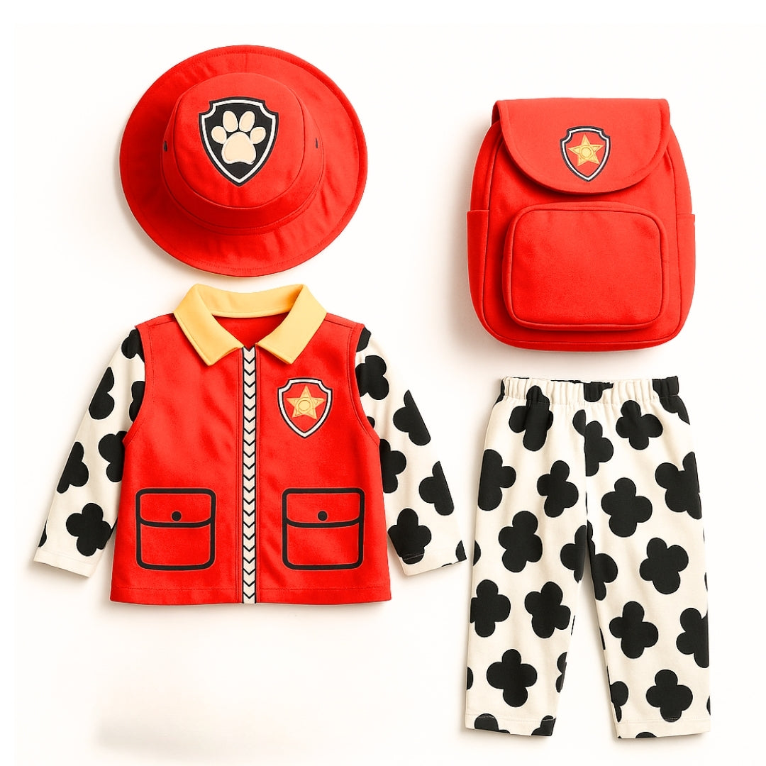 Paw Patrol Costume with Red Bag - Medium - Age 5 to 7 Years