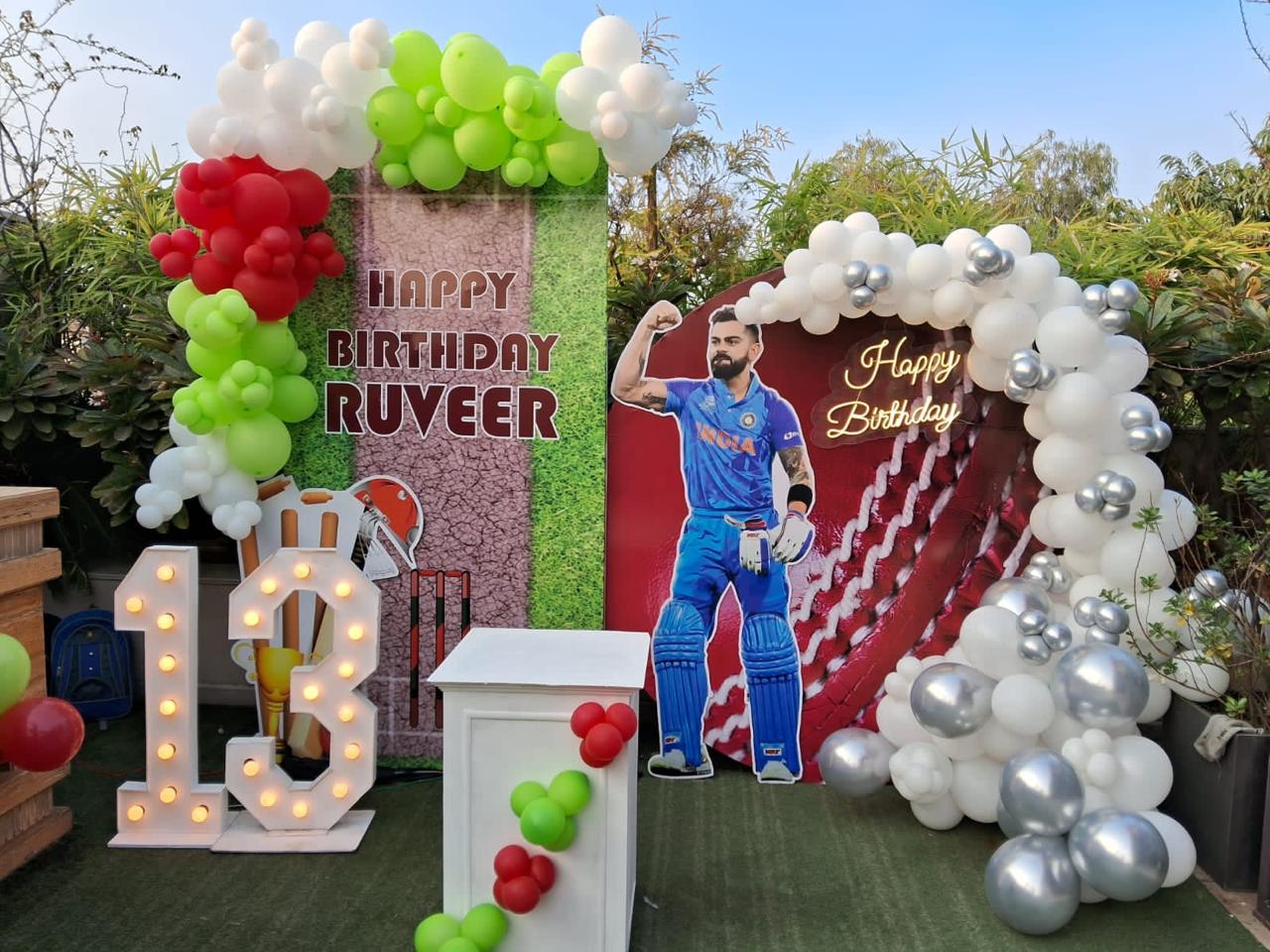 Cricket Theme Birthday Set up