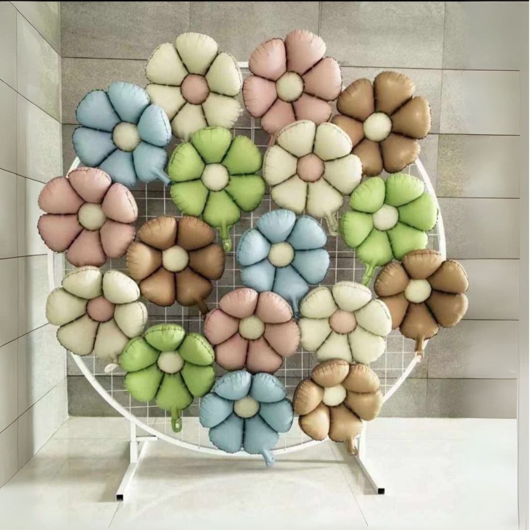 Pastel Green Flower Shaped Balloon - Air Filled Only - 24 inches - 1PC