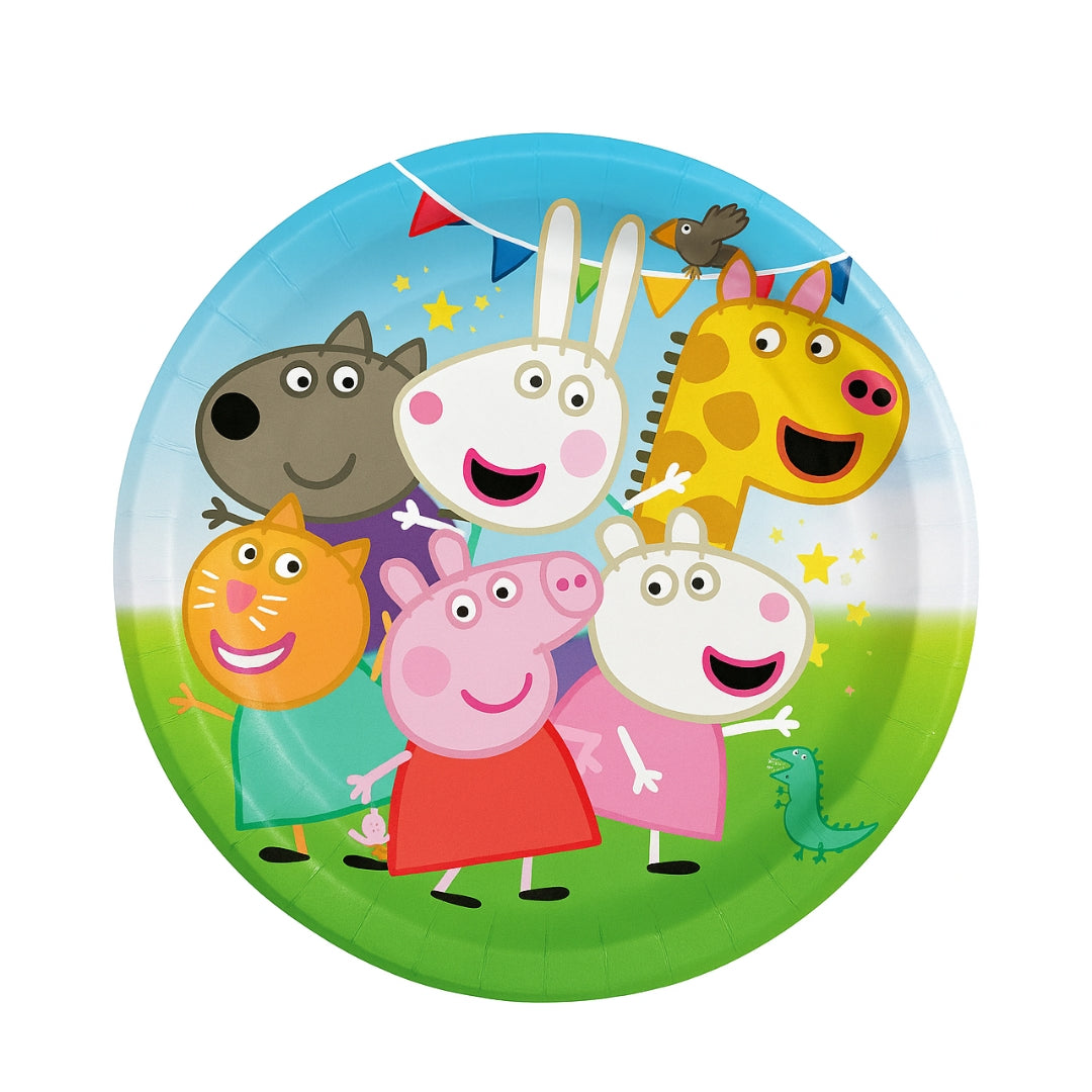 Peppa Pig & Friends Theme Party Paper Plates - 9 inches - 8PC