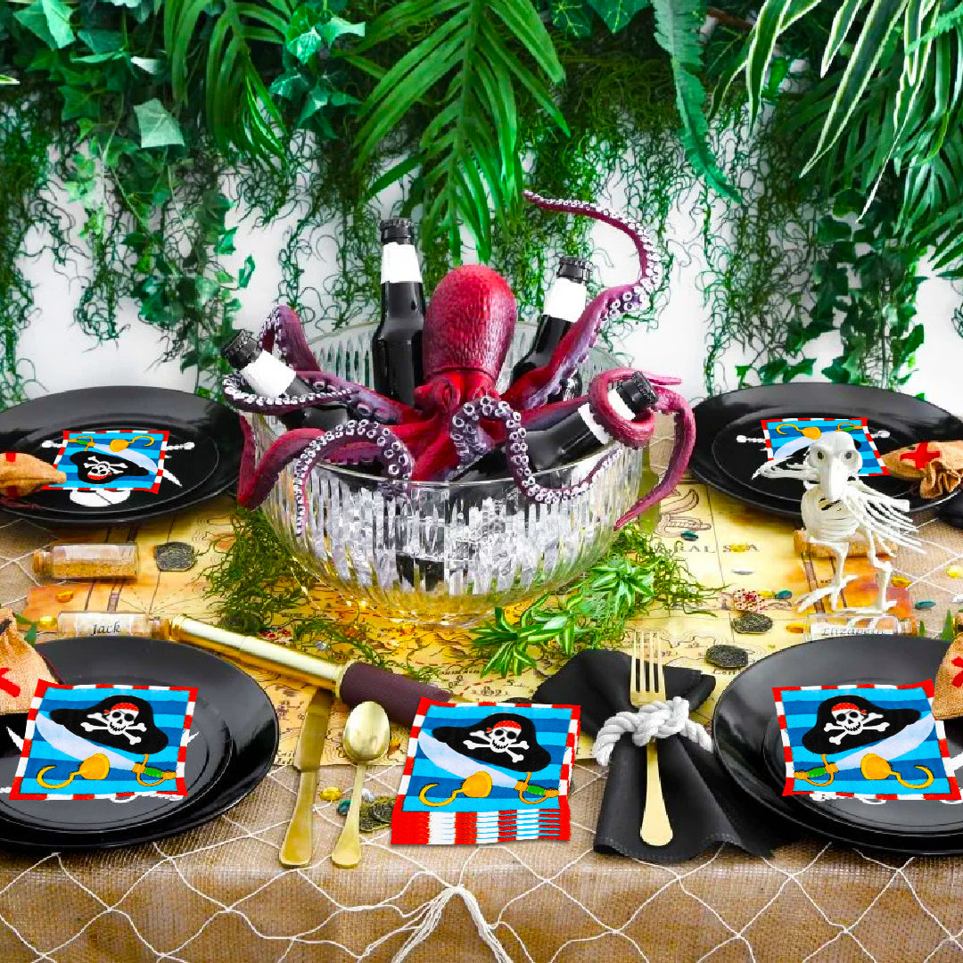 Pirate Theme Party Paper Napkins - 16PC