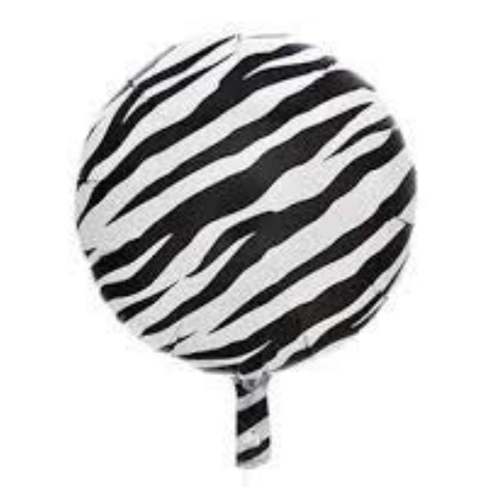 Happy Birthday Pink & Black Zebra Stripes Balloon pack of 5 pc (w/ Helium Gas)