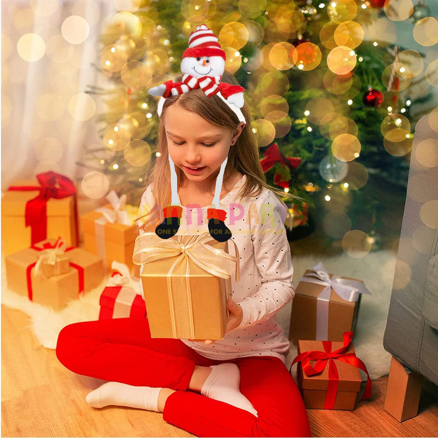 Santa Christmas Headband with Legs for Kids & Adult