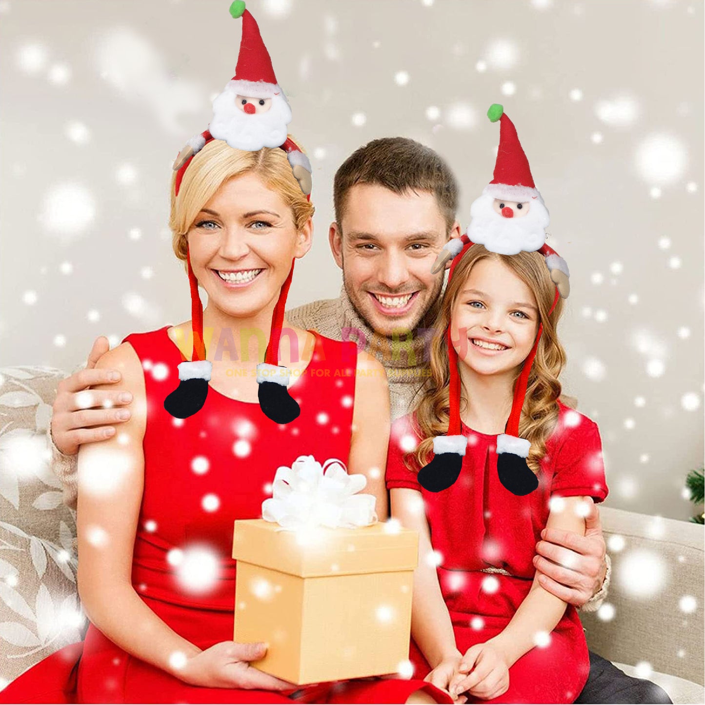 Snowman Christmas Headband with Legs for Kids & Ad