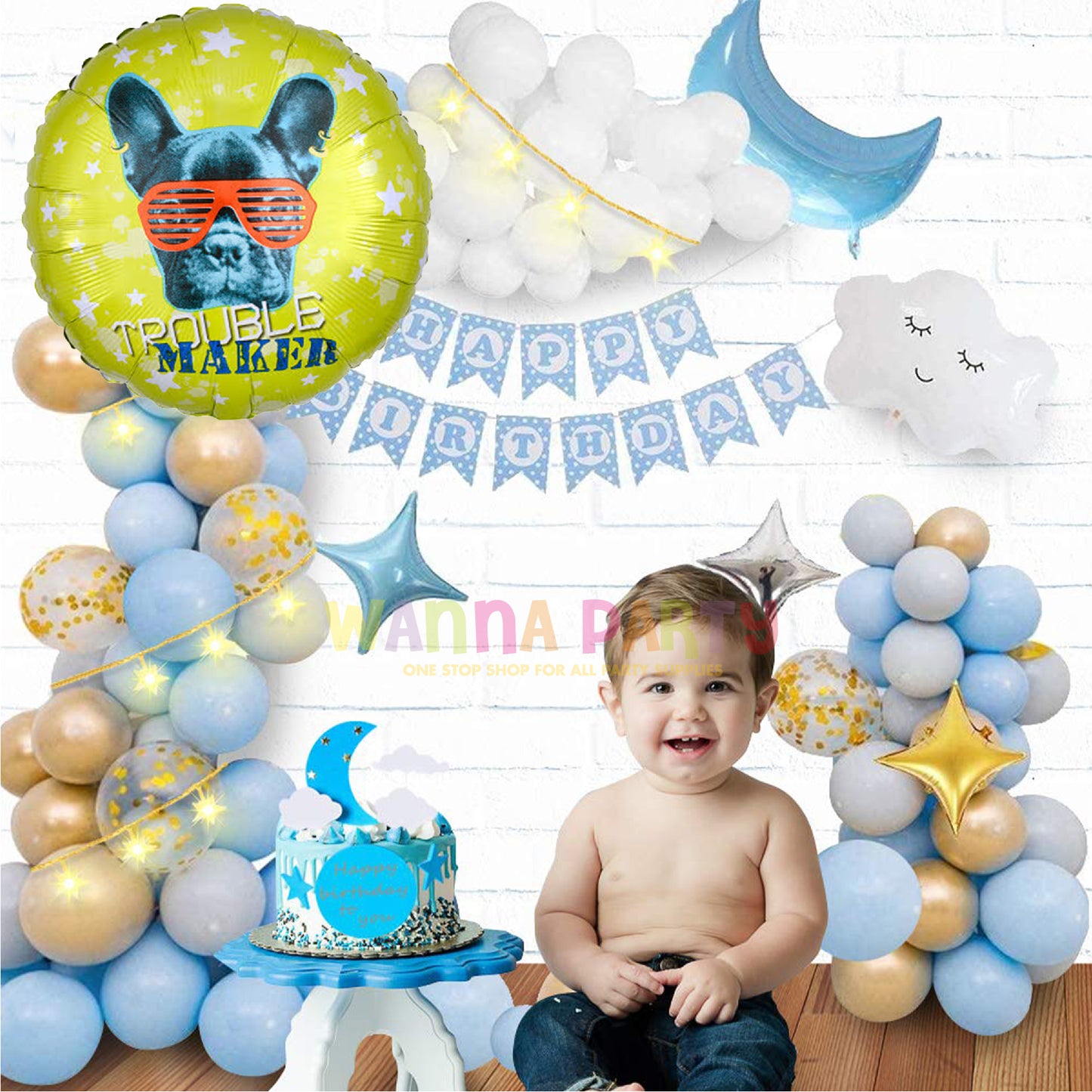 Pug Trouble Maker Foil Balloon - Helium Quality - 18 inches - 1PC