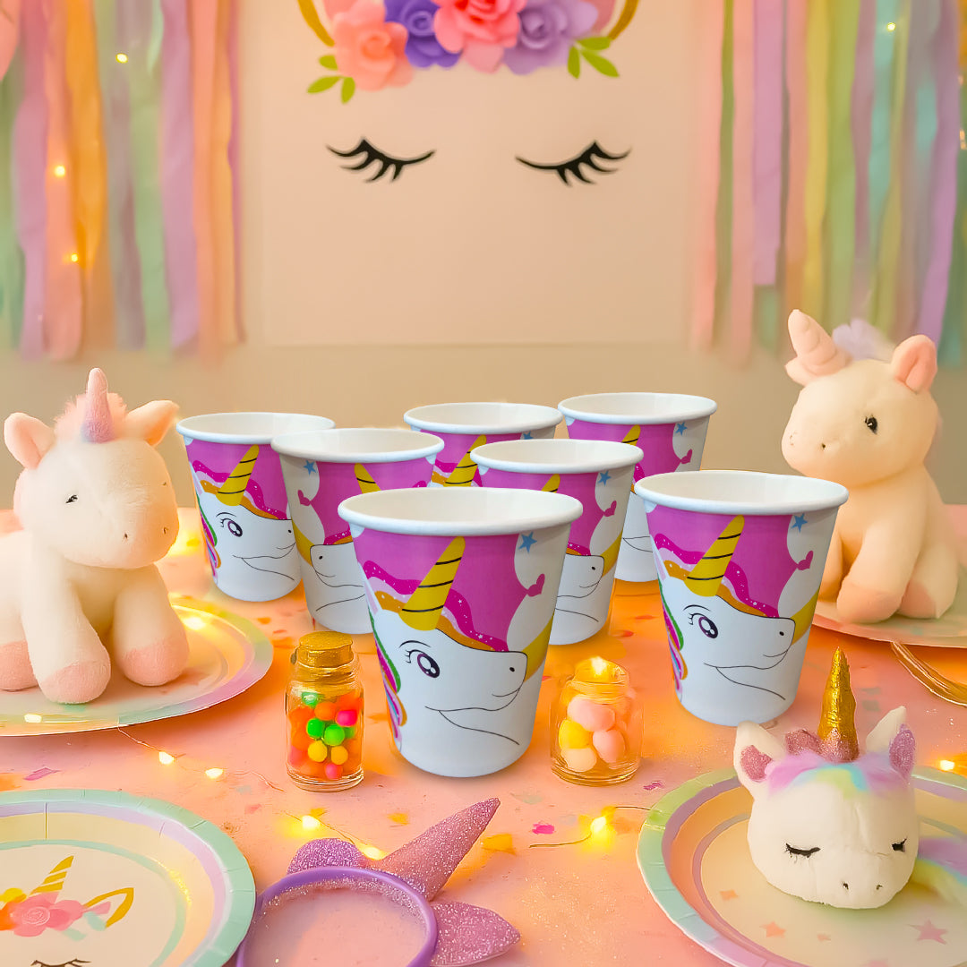Unicorn Theme Paper Cup - 250ML - 10PC