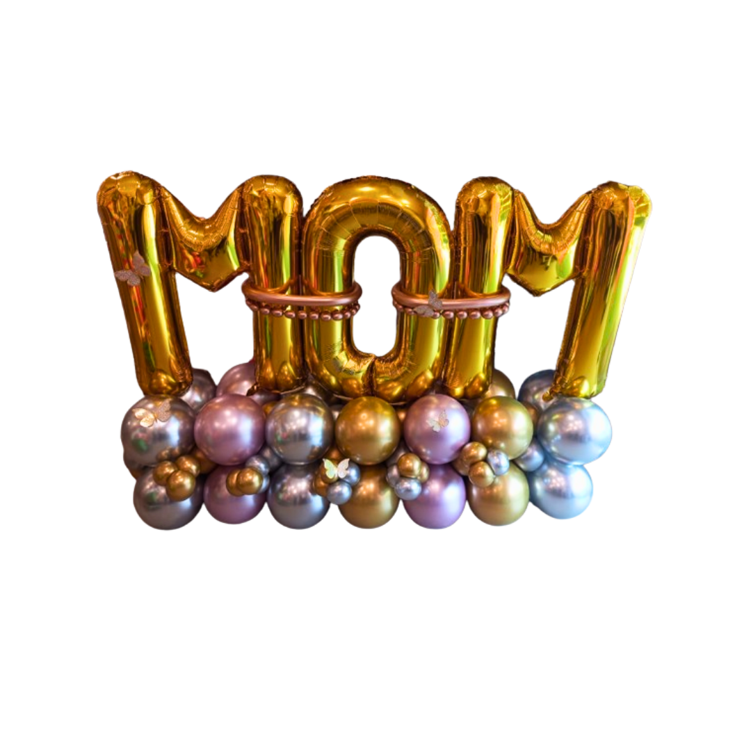 M-O-M Letter Ballon Bouquet