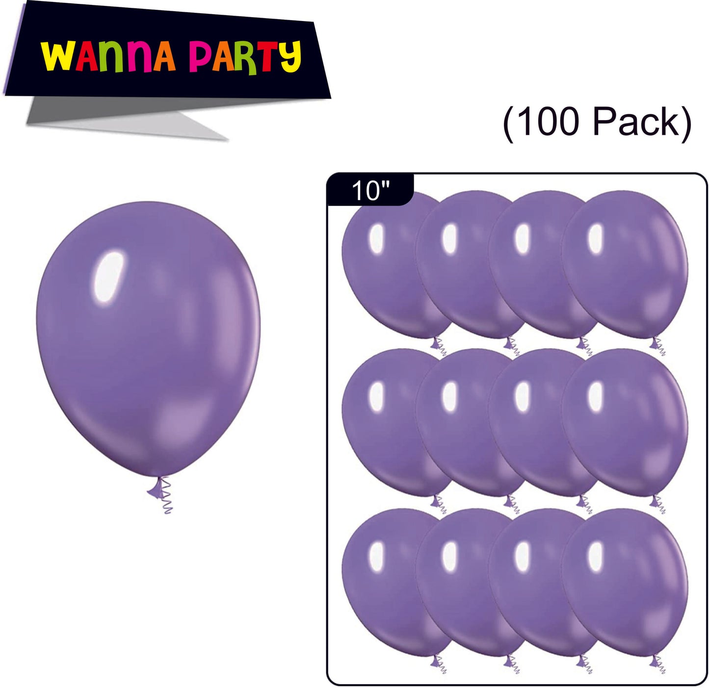 Black Currant Violent Color Balloons 10" - 50 PC