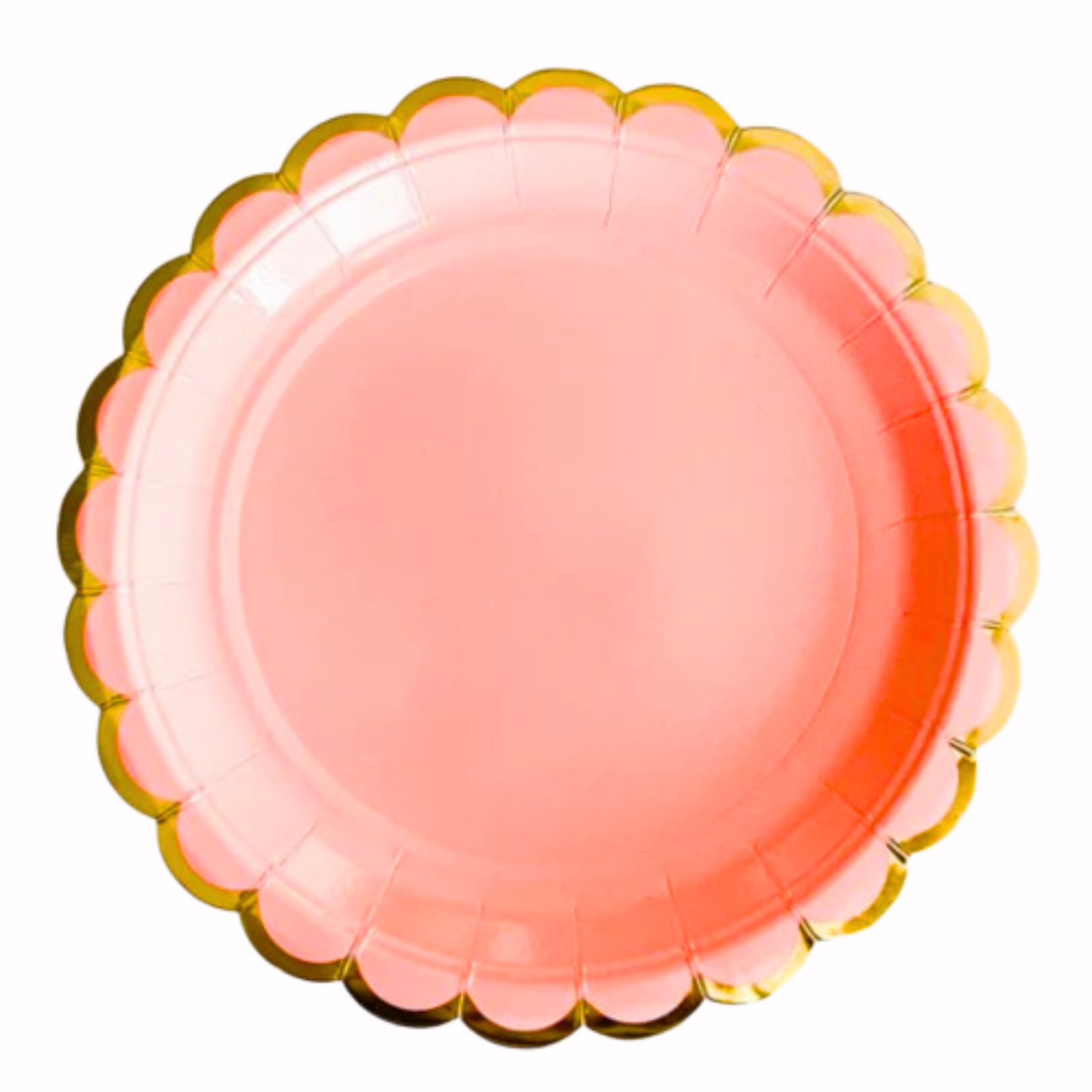 Blush Pink Party Paper Plate w/ Golden Rim - 9 inches - 10PC