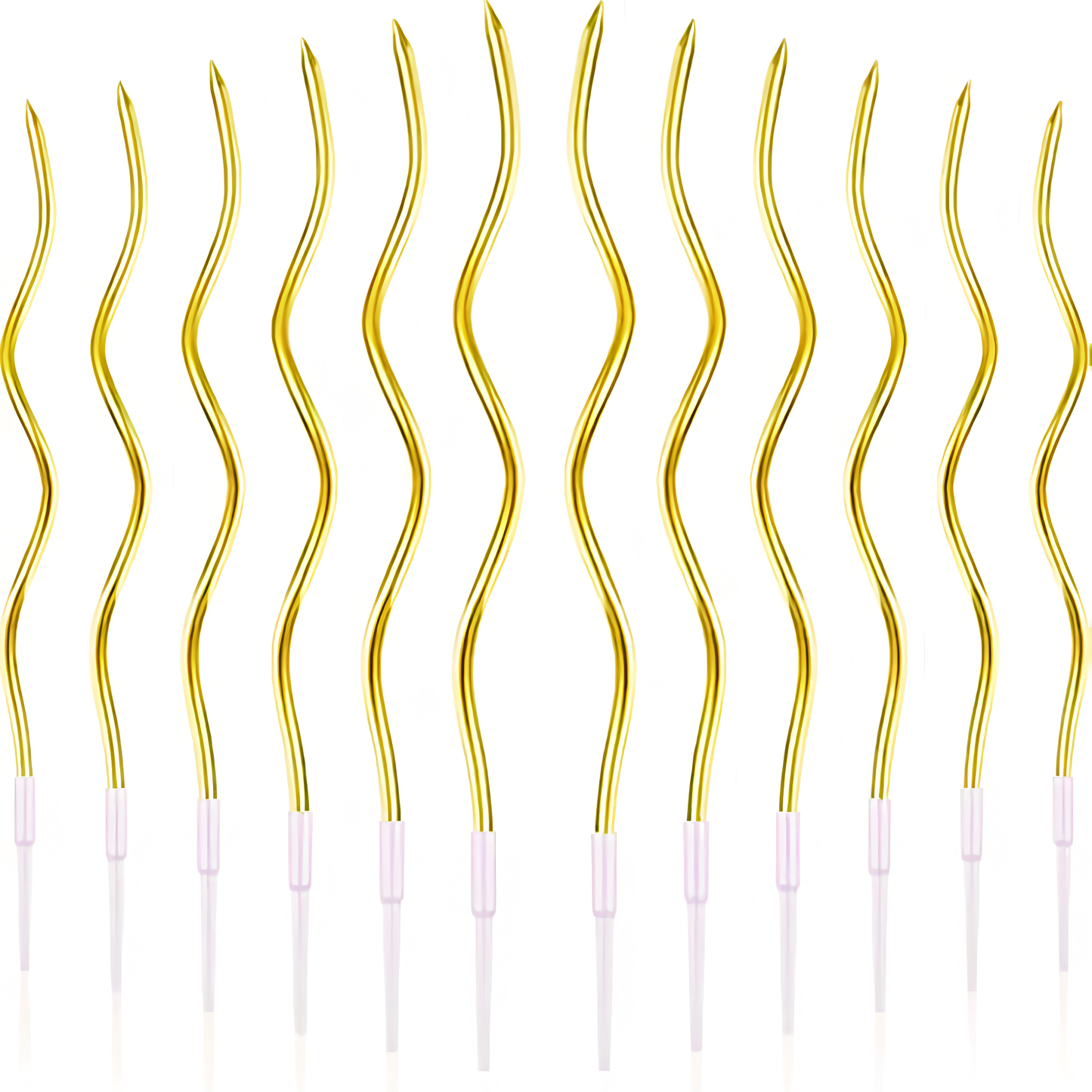 Curly Golden Candle - 12PC