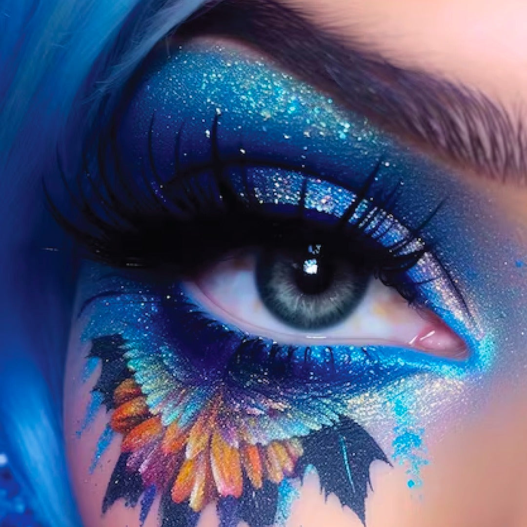 Blue Face Paint Makeup - 1PC