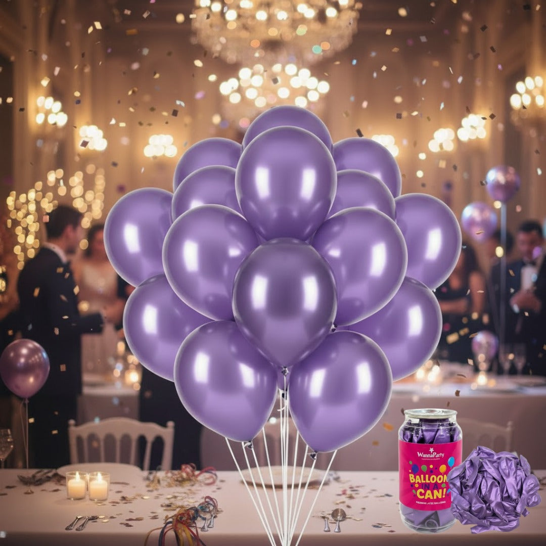 10" Chrome Purple Balloons - 20PC