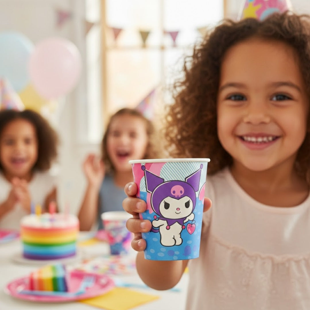 Kuromi Theme Birthday Party Paper Cups - 10PC