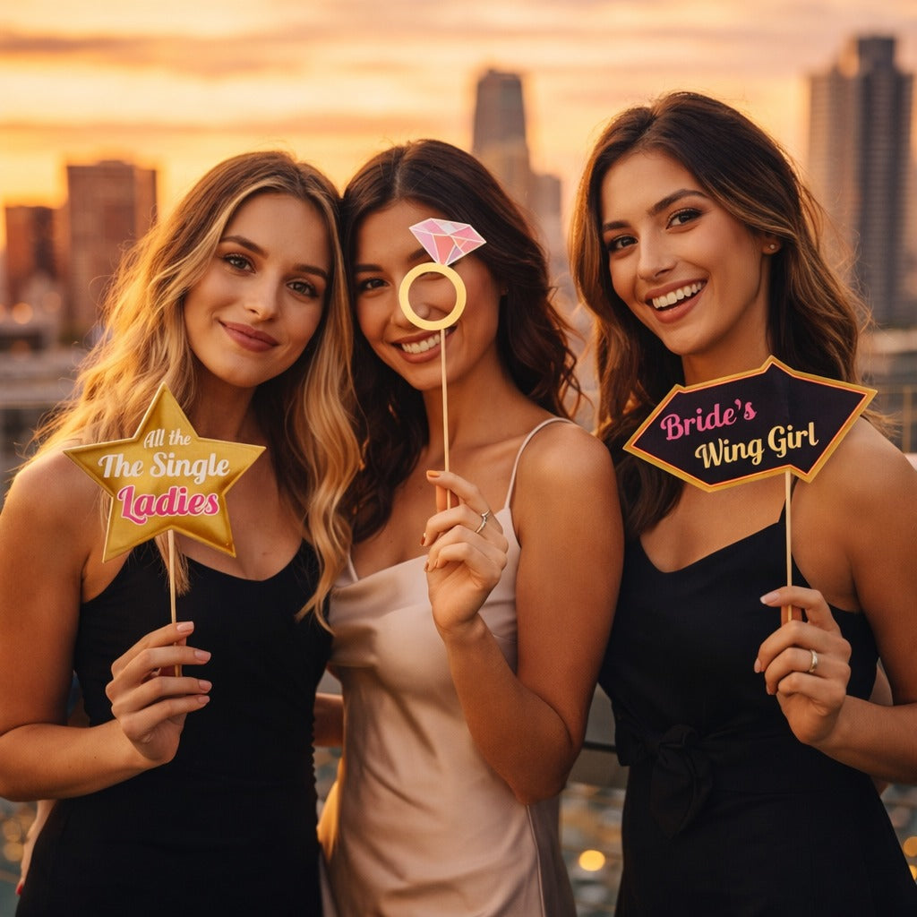 Go Hard Bitch Bachelorette Party Paper Photo Props - 20PC