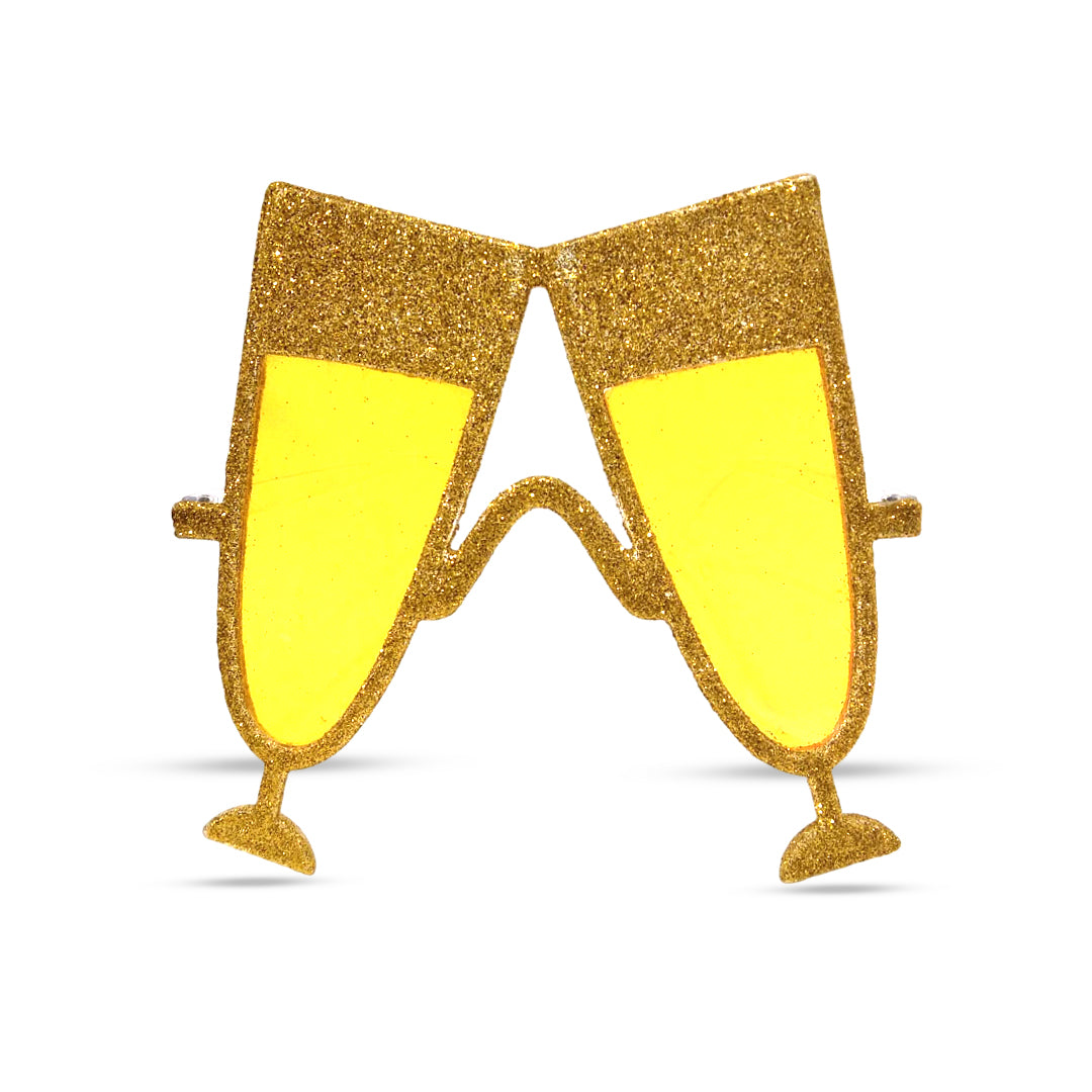 Wine Glass Shaped Glitter Party Sunglass - 1PC