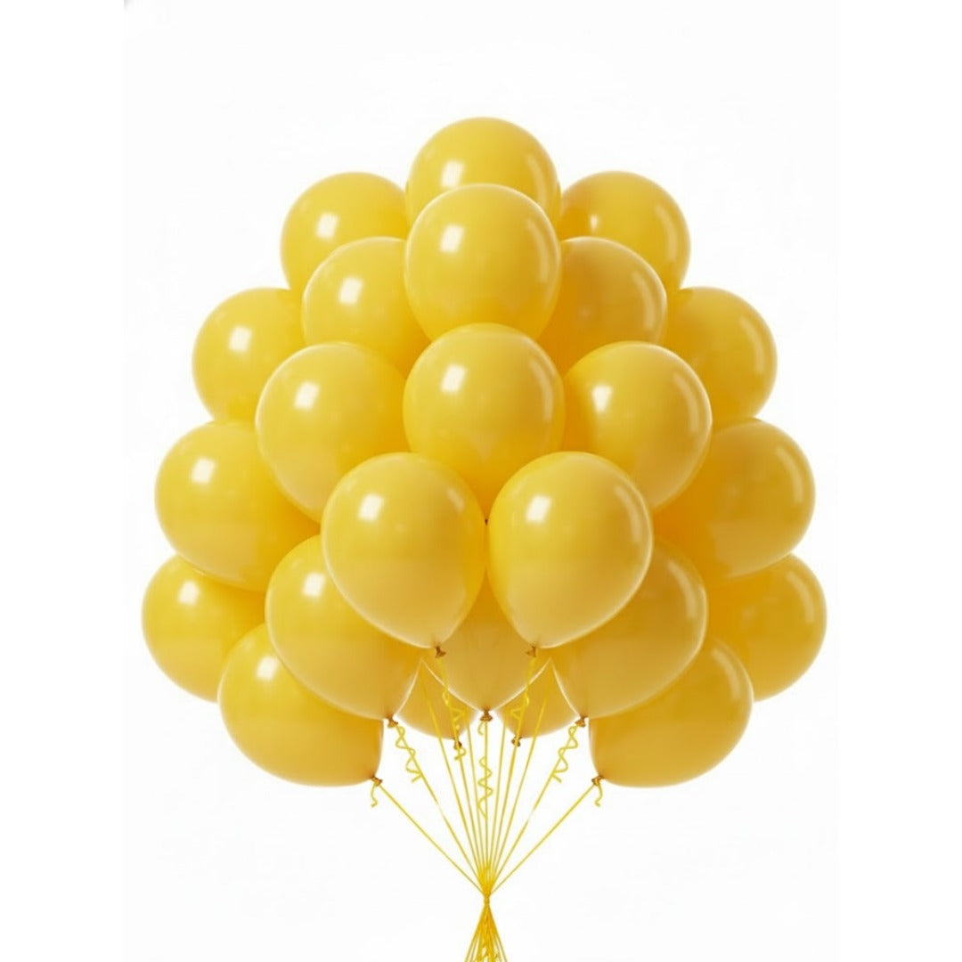 Yellow Latex/Rubber Balloons - 10 inches - 20PC
