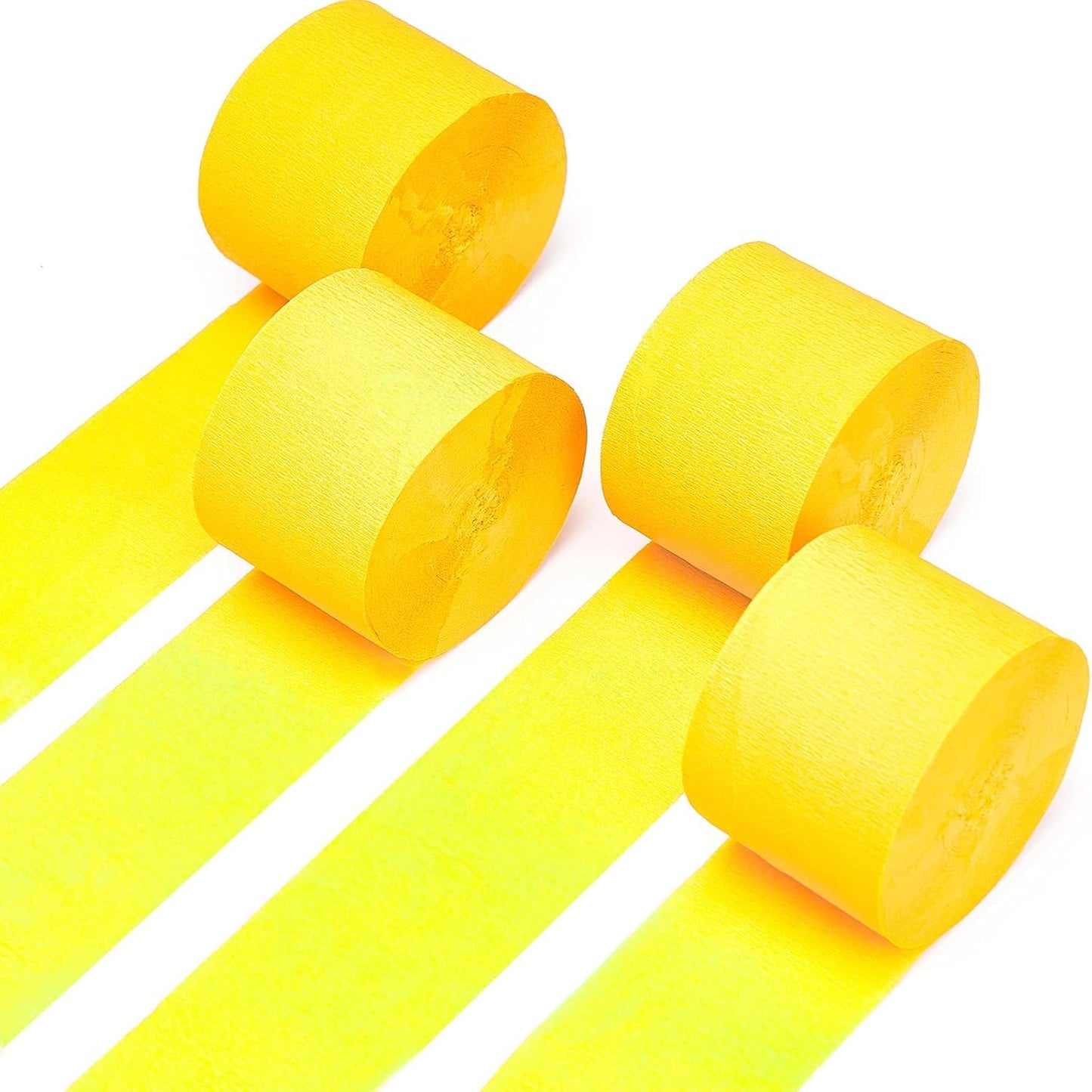 Yellow Crepe Streamers - 4PC
