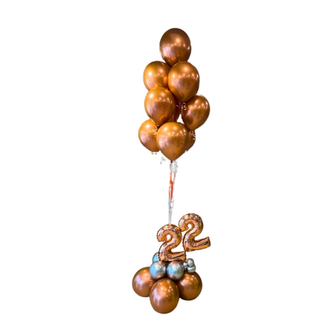 Balloon Bouquet- 22nd Birthday (w/Helium Gas)