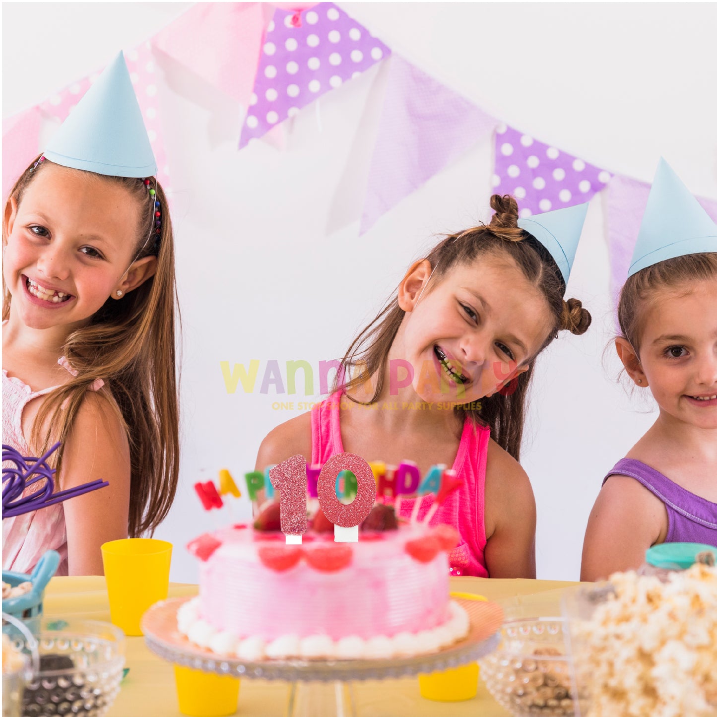 Number 0 Candle Red Glitter - 1PC