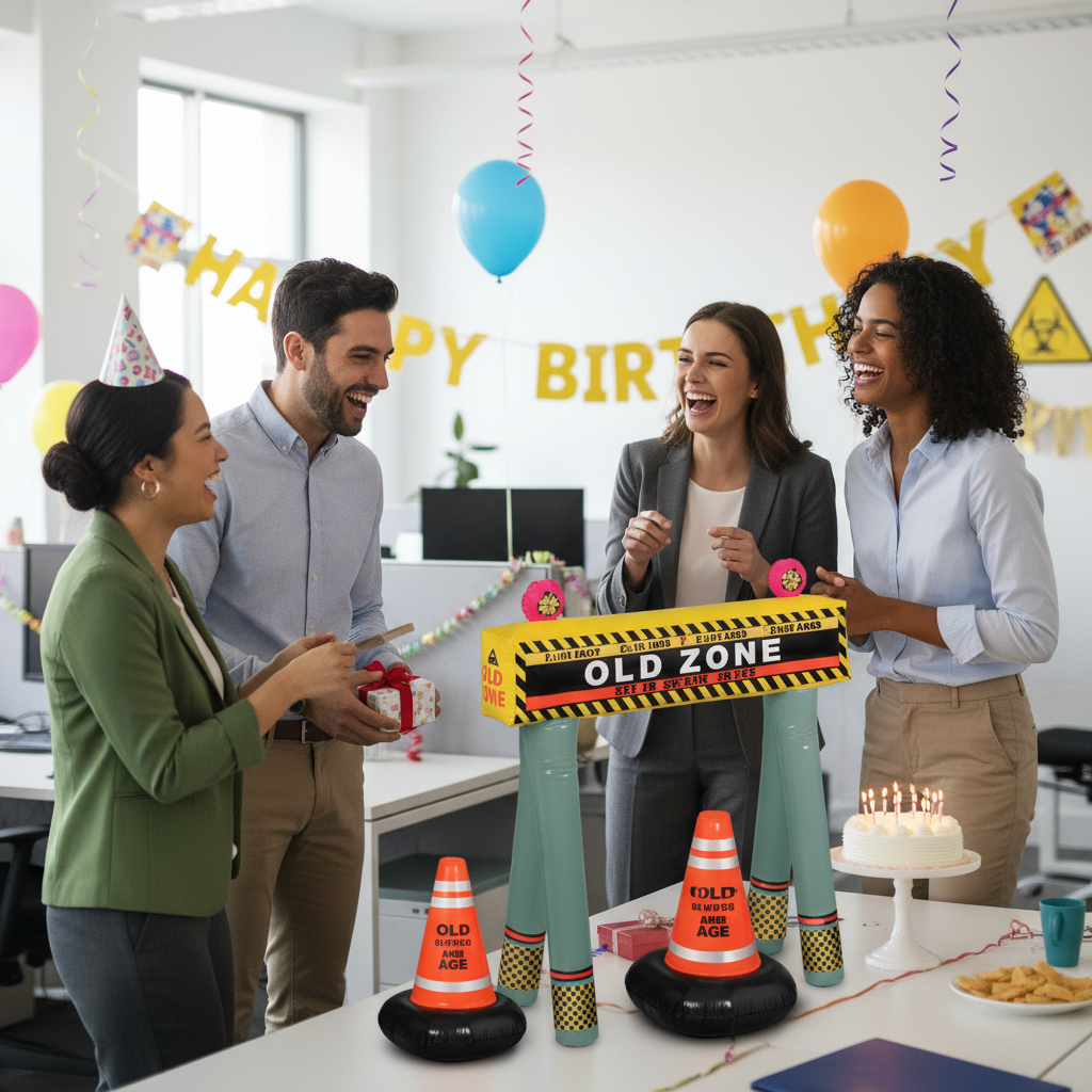Inflatable Age Barricade Kit as Office Birthday Decoration