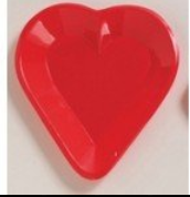 Mini Heart Snack Tray for Party - Red - 1PC