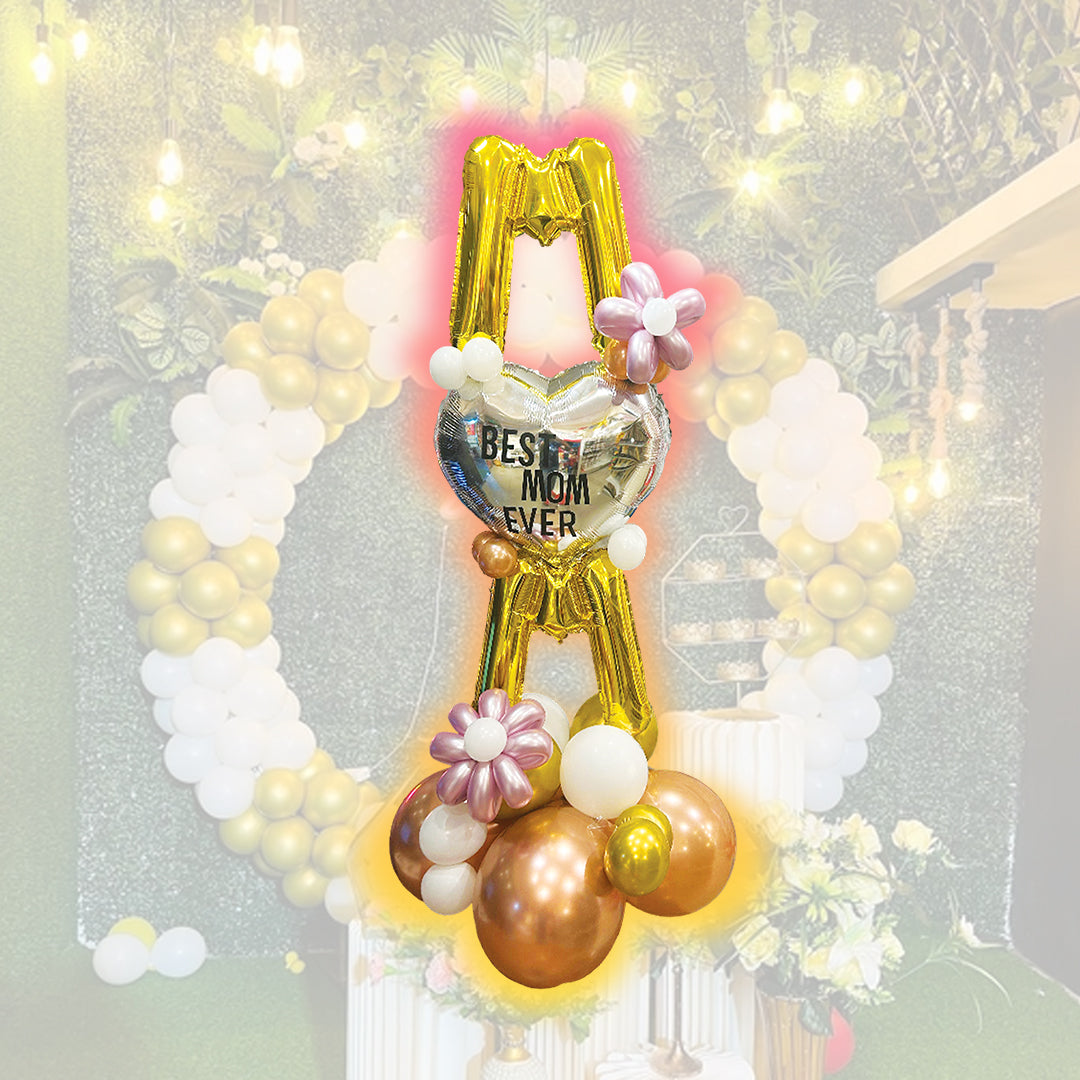 Best M-O-M Ever Balloon Bouquet - Air Filled