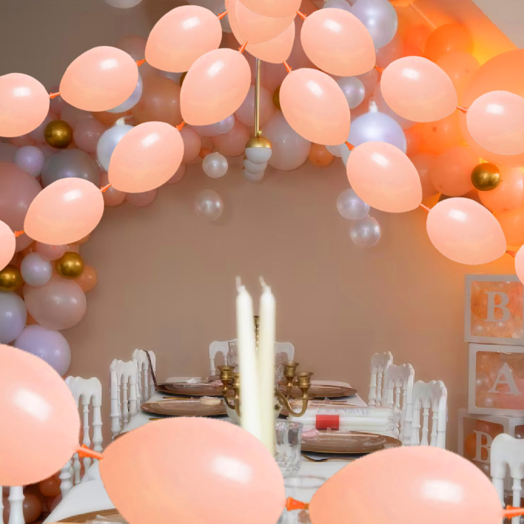 12" Linking Balloon Peach - 10PCs
