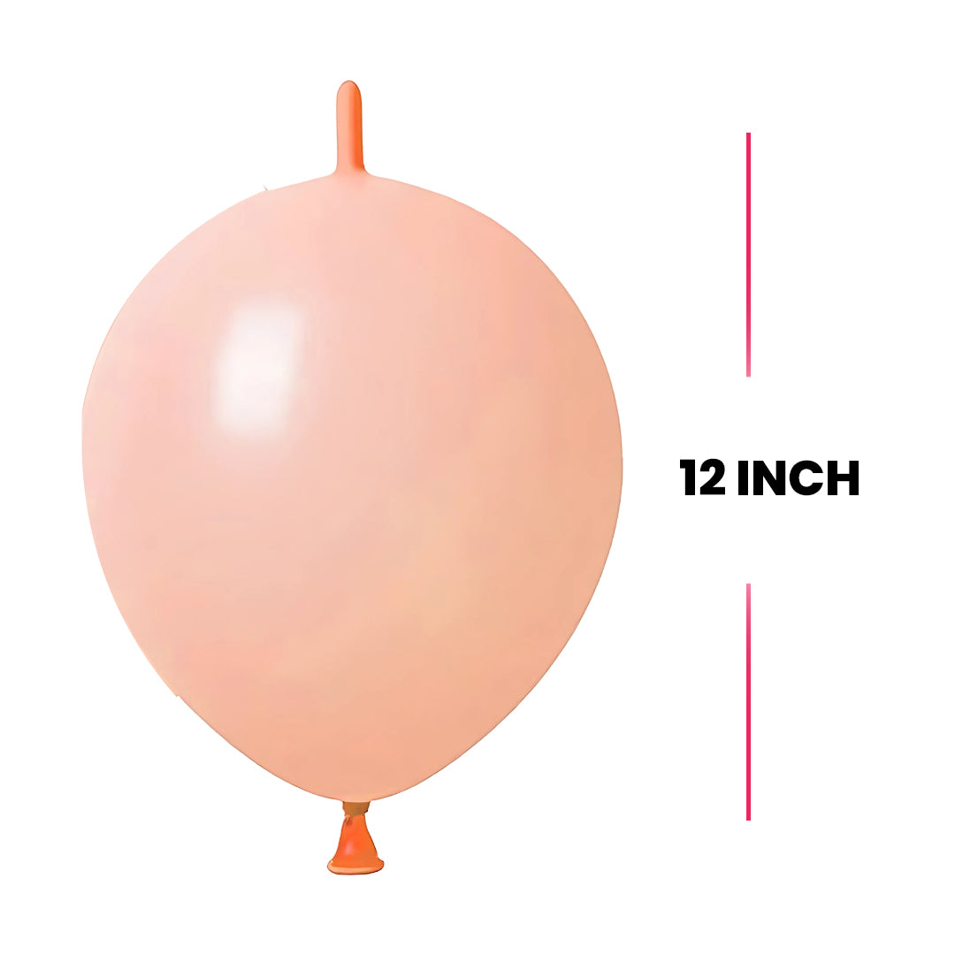 12" Linking Balloon Peach - 10PCs