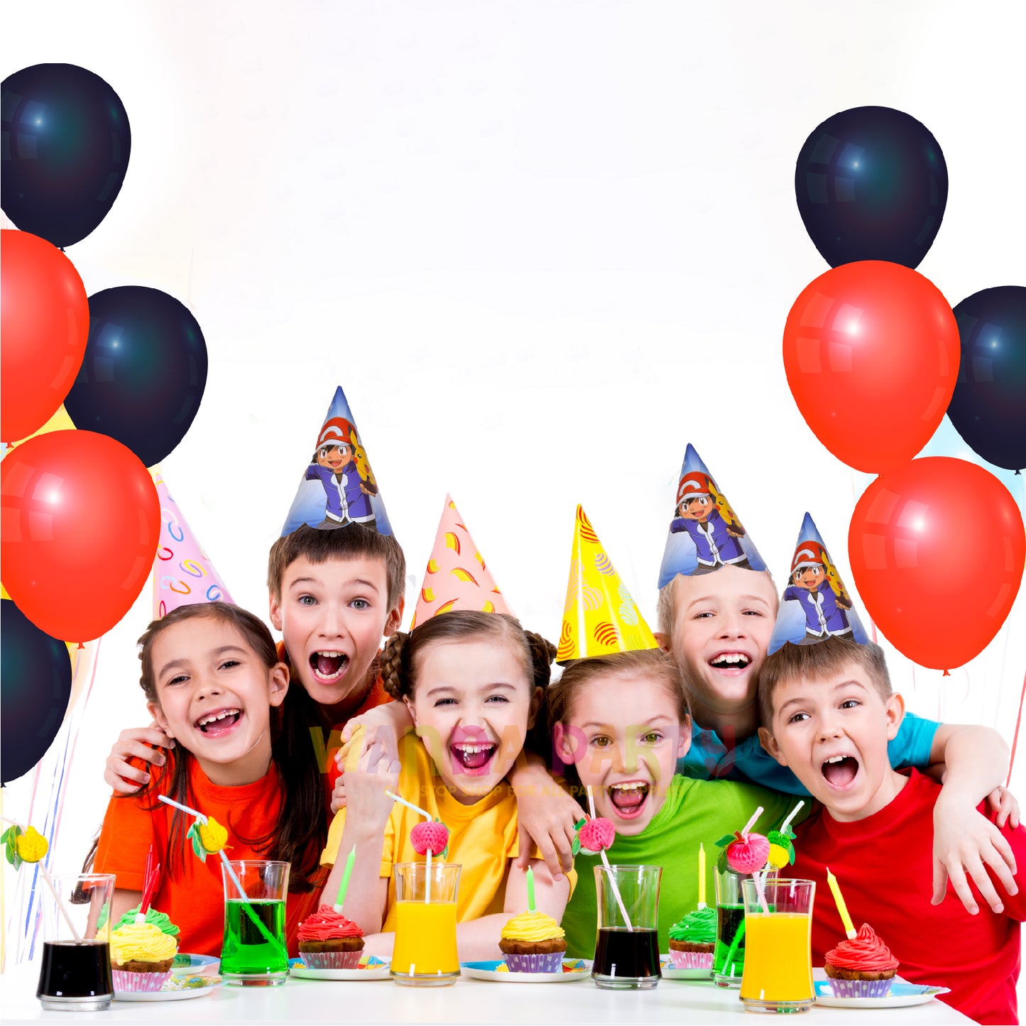 Pokemon Theme Party Paper Hat - 10PC