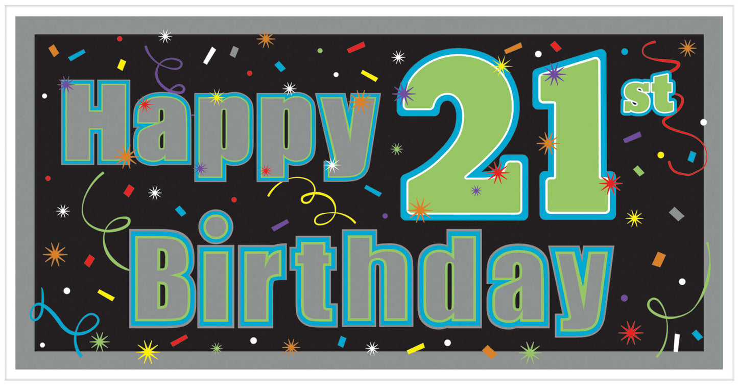 21st Birthday Banner - Over 5FT