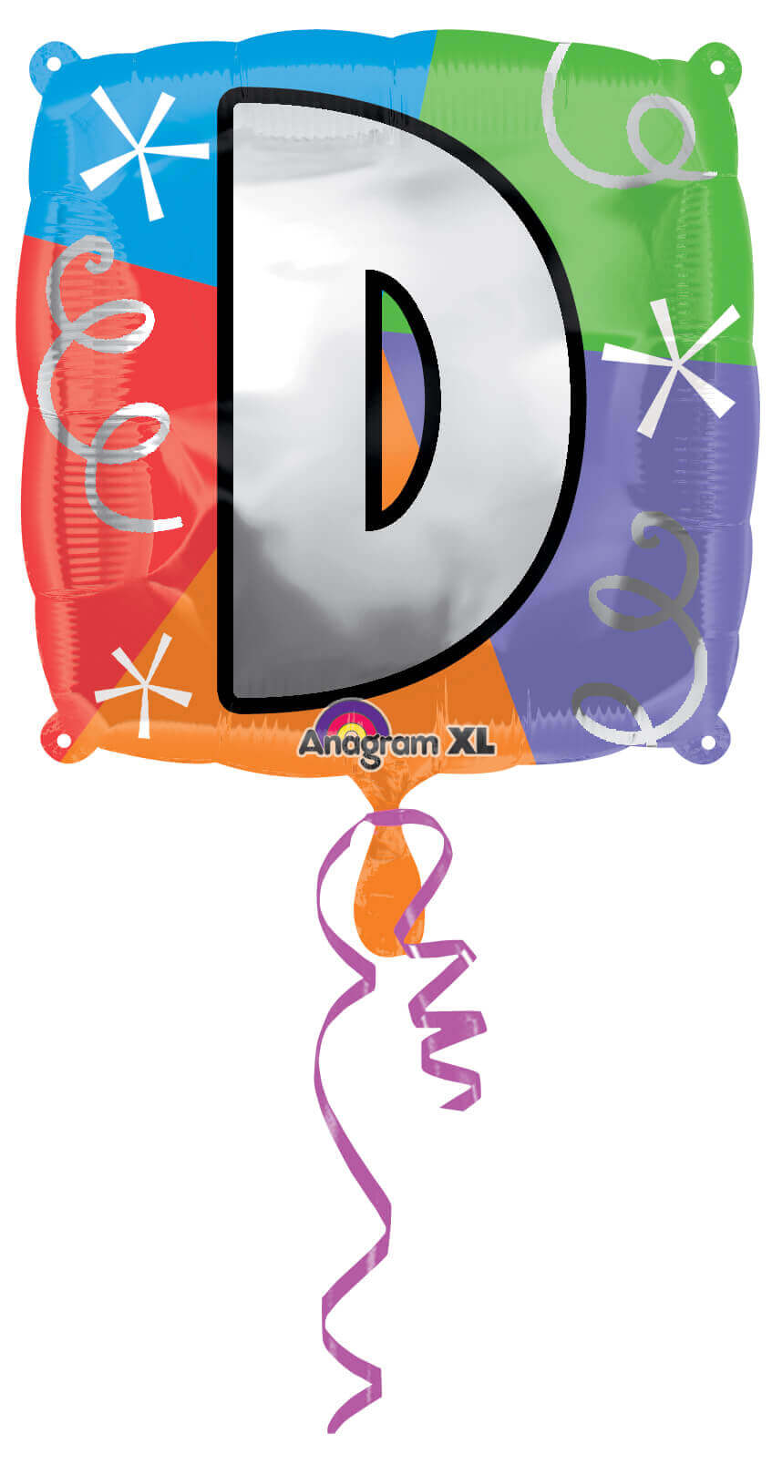 18" LETTER D QUAD BALLOON
