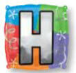 18" LETTER H QUAD BALLOON