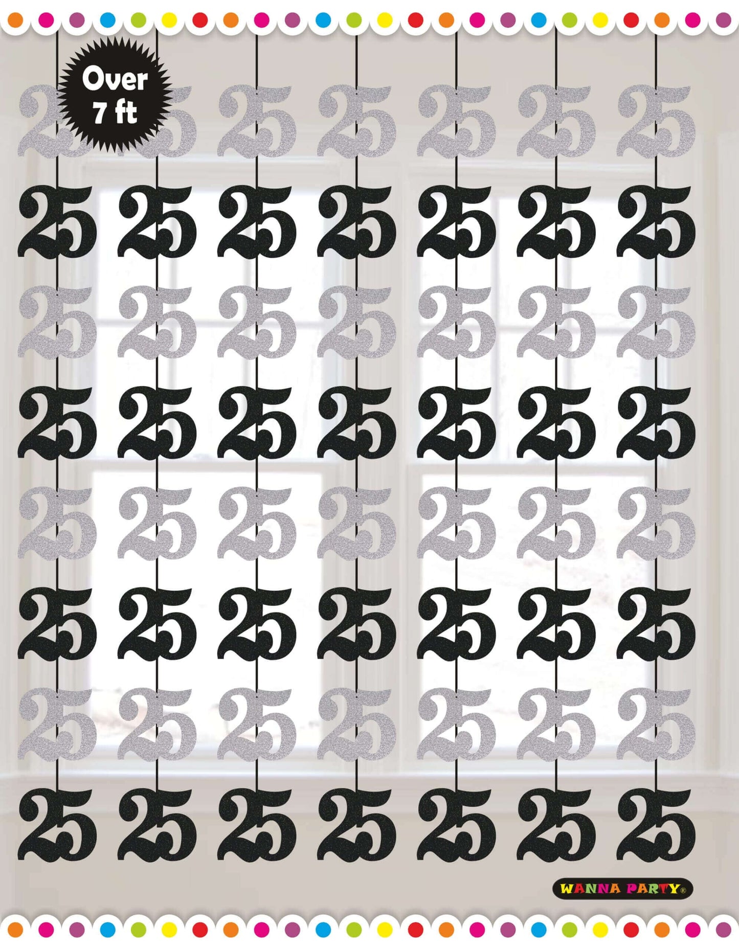 25th String Decoration 7FT - 6PC