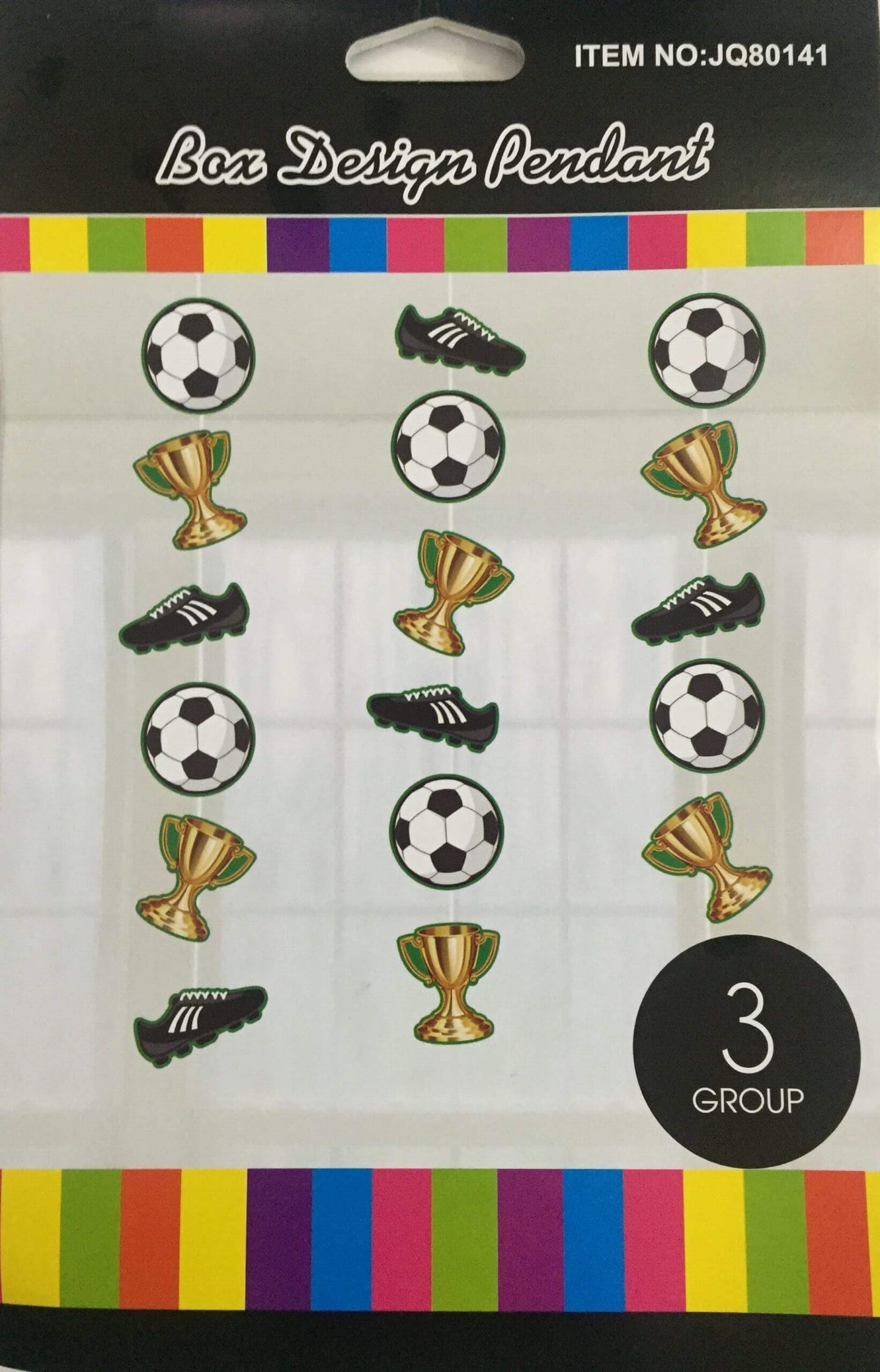 Soccer Hanging Decoration - 3PC